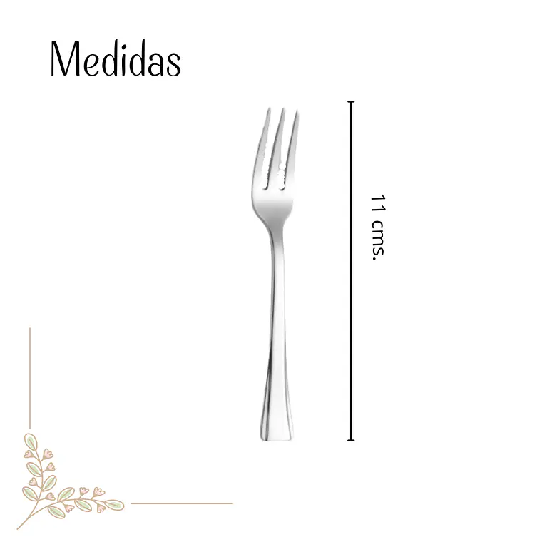 Tenedor Plateado Premium 11 cms  (paquete 50 Unid.) 2
