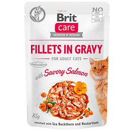 BRIT CARE CAT FILLET SALMON 85 G