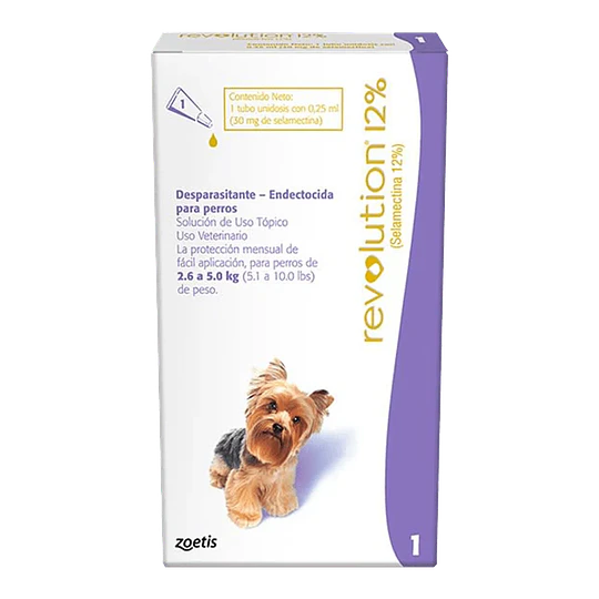 REVOLUTION PERROS 12% 2.6 a 5 Kg