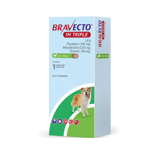 BRAVECTO 1M TRIPLE 10-20 KG