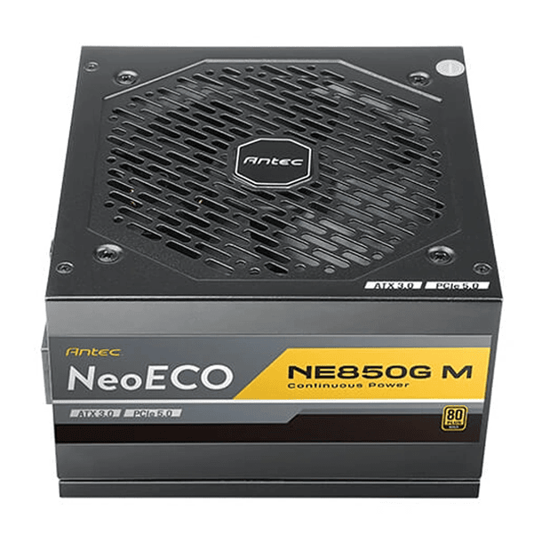 Fuente De Poder Antec NeoECO NE850G M ATX 3.0 Black 850w 80 Plus Gold 3