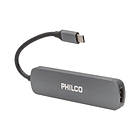 Adaptador HUB Philco 6 en 1, HDMI + USB-C + USB 3.0 + USB 2.0 + Slot SD + Slot microSD 2