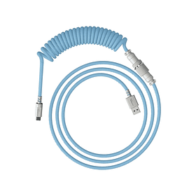 Cable En Espiral Para Teclado HyperX, Color Azul Claro