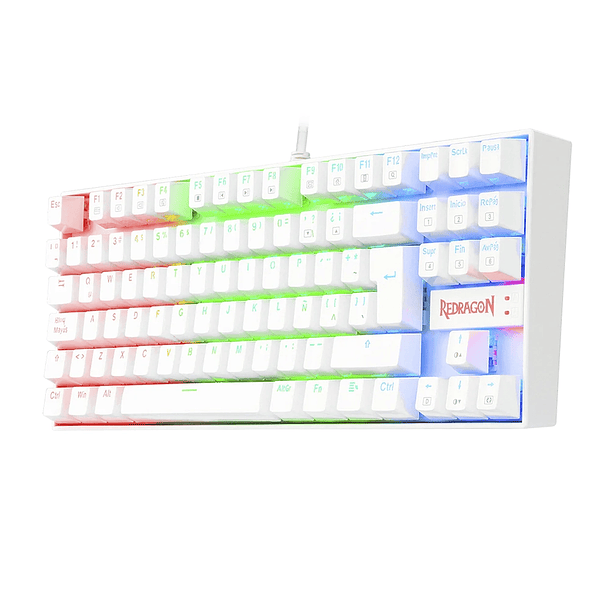 Teclado Redragon Kumara K552W RGB, Color Blanco, Sw Azul (Es) 3