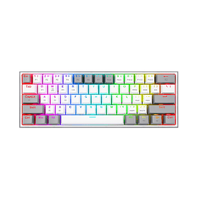 Teclado Mecánico Redragon Fizz PRO K616-RGB inalámbrico, Color Blanco y Gris, Sw Rojo (Es) [Openbox]