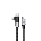 Cable Dusted Rugged de USB-C a USB-C 60W Giratorio, 2 Metros, Color Negro 3