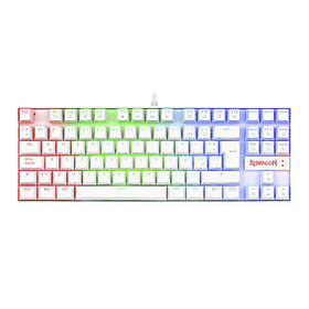 Teclado Redragon Kumara K552W RGB, Color Blanco, Sw Red (Es)