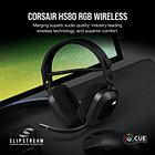 Audífono Corsair HS80 RGB wireless, Color white Pc/Mac/ps5/ps4 3