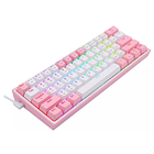 Teclado Gamer Redragon FIZZ K617 / Switch Red / Ingles / Wired - Pink/White (K617-RGB PW) 3