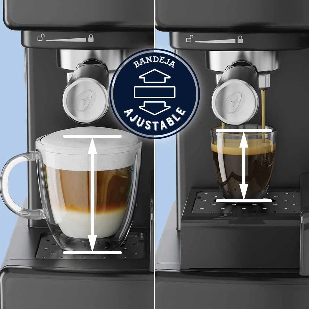 Cafetera Oster® PrimaLatte™, Automática para Espresso, 15 Bares, Negro Metálico, BVSTEM6603B 5