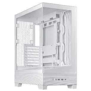 Gabinete ASUS A31 White ATX – Vidrio Panorámico, Compatible con BTF, USB-C y Radiador de 360 mm