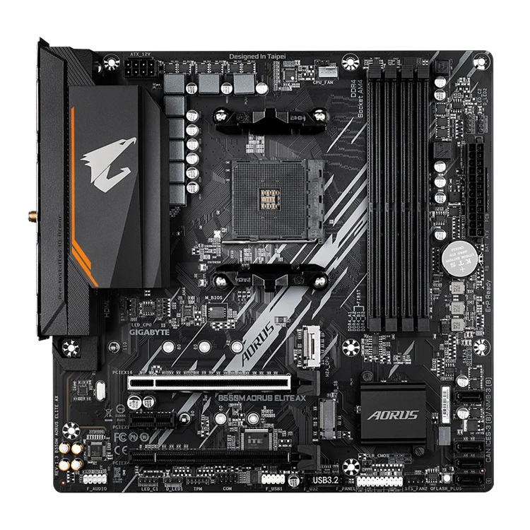 Placa Madre Gigabyte B550M AORUS ELITE AX - 4x DDR4 - Micro ATX 2