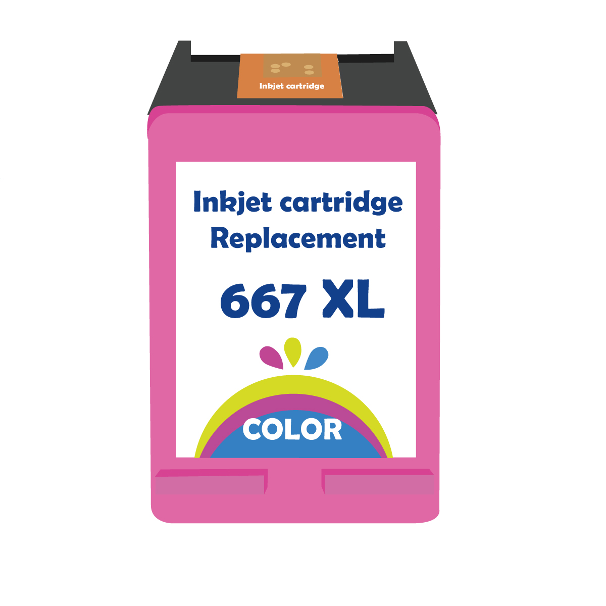 Tinta Alternativa Para 667xl Color Formato Blister 21ml 1