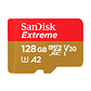 Tarjeta de Memoria MicroSDXC 128GB SanDisk Extreme UHS-I A2 V30 U3 4K 190MB/s + Adaptador - Miniatura 3