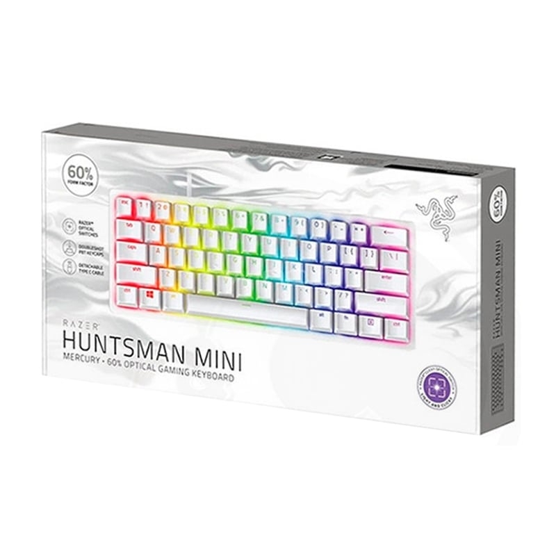 Teclado Gamer Razer Huntsman Mini Mercury – Purple Switch [Seminuevo] 2