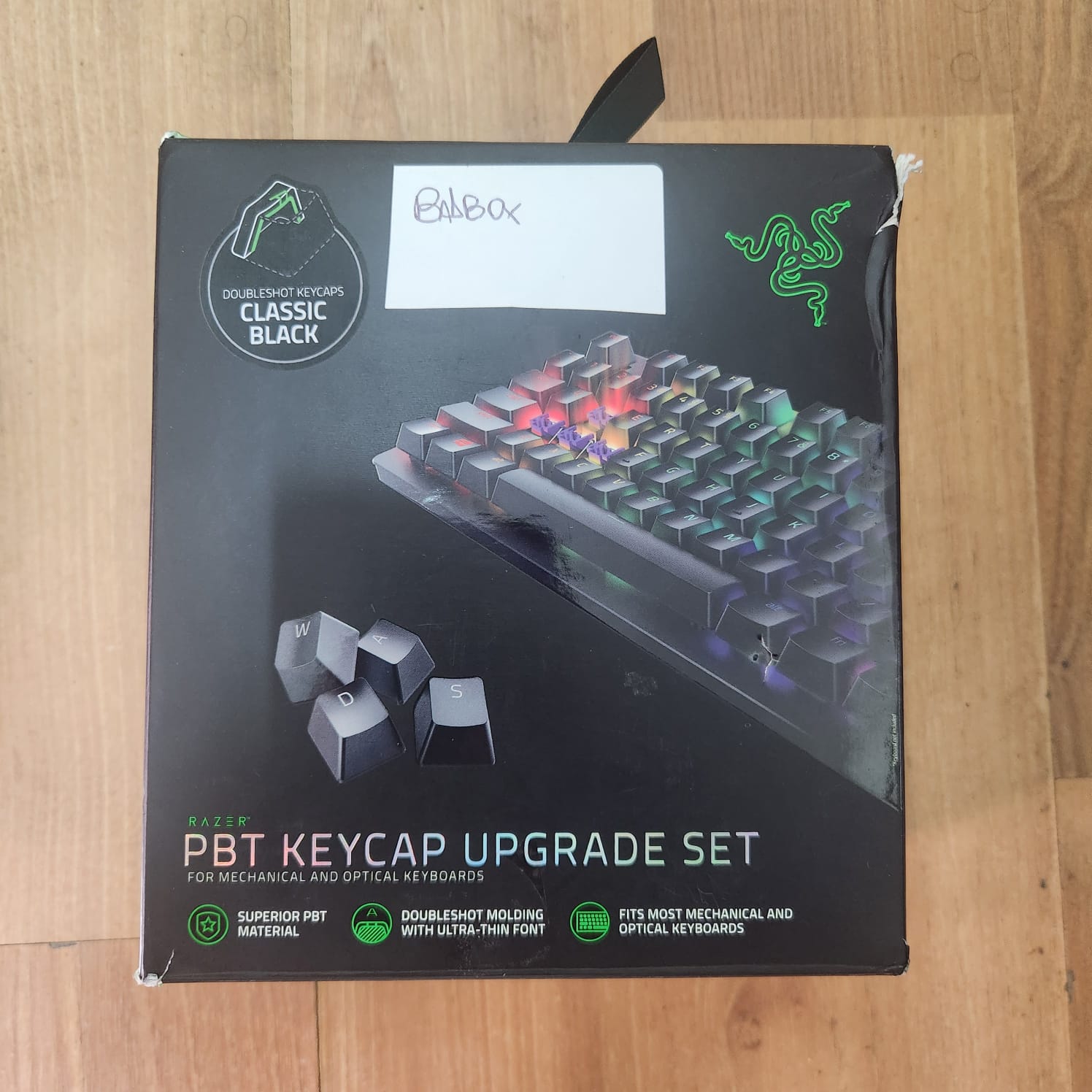 Razer Pbt Keycap Upgrade Set, Juego de mejoras de teclas PBT, Classic Black [Badbox] 2