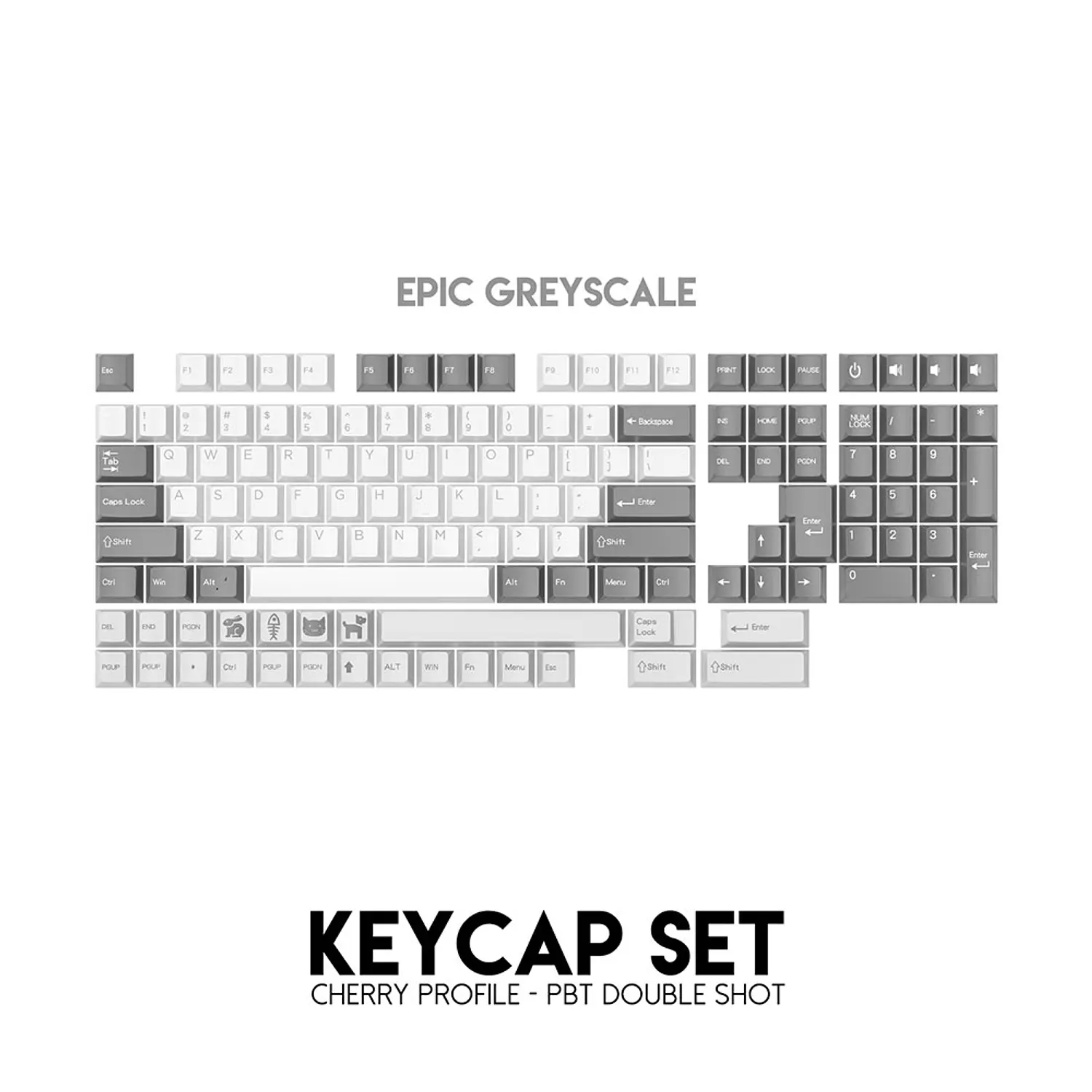 Set de Keycap Fantech ACK01 VIBE Epic GreyScale 2
