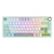 Teclado Mecánico  Royal Kludge RK R75 SkyCyan – Switch Silver, RGB, Español