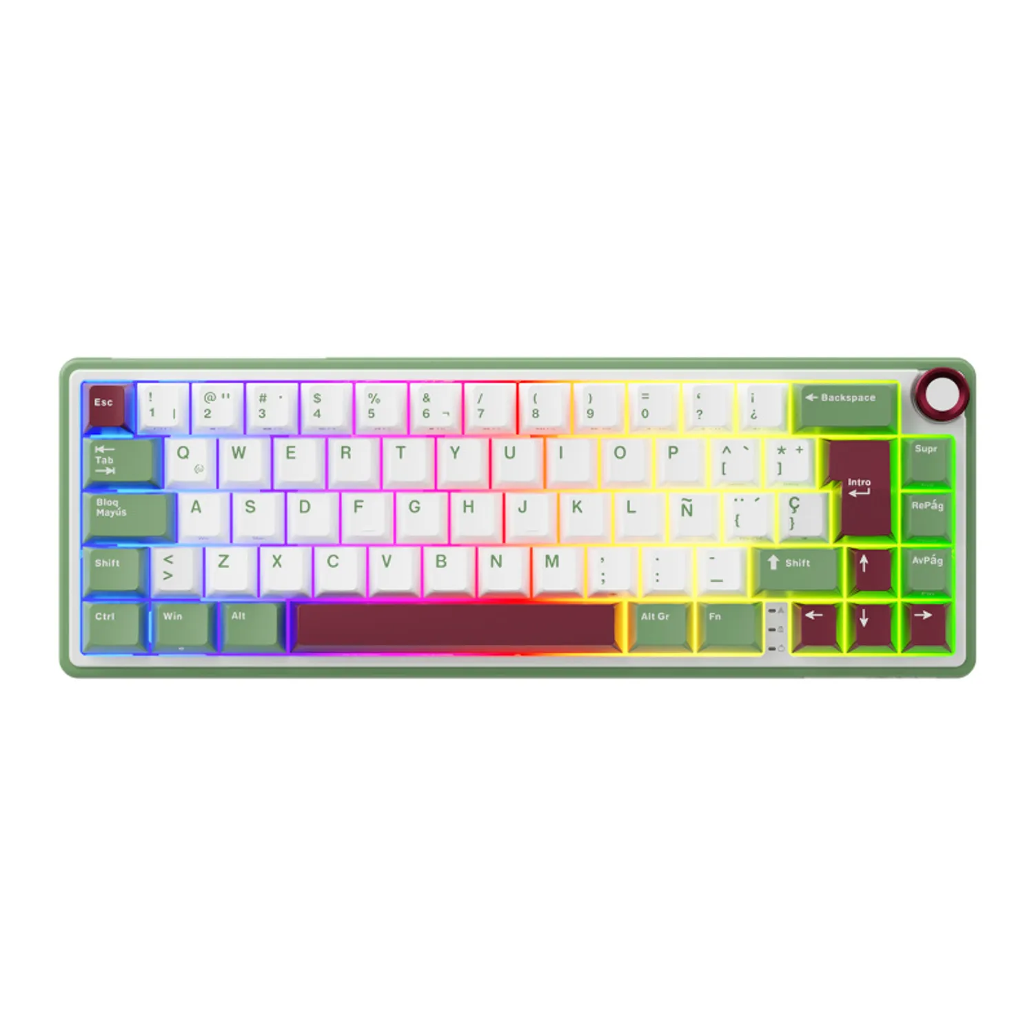 Teclado Mecánico Español Rk Royal Kludge R65 Green Chartreuse switch 4