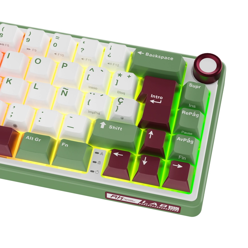 Teclado Mecánico Español Rk Royal Kludge R65 Green Chartreuse switch 2