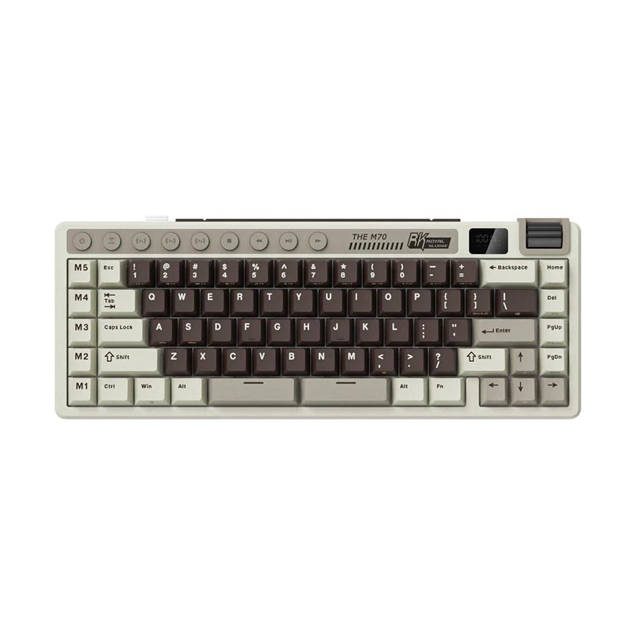 Teclado Mecánico Español Rk Royal Kludge M70 Mocha Grey 70% 1