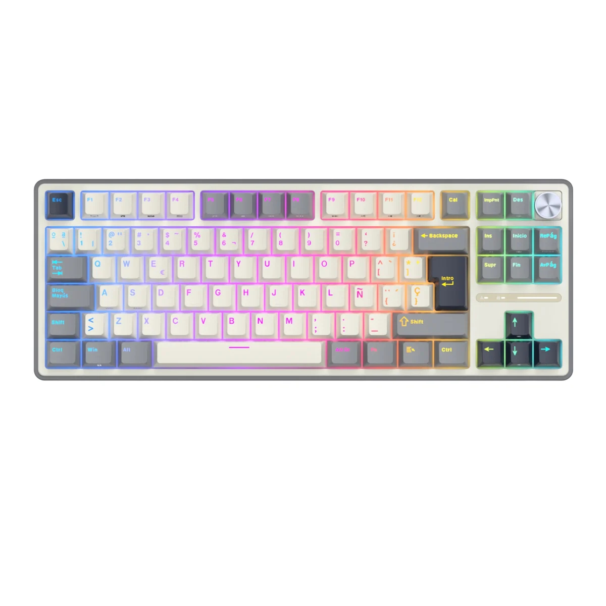 Teclado Mecánico RK Royal Kludge R87Pro Half Grey 80% Español  1