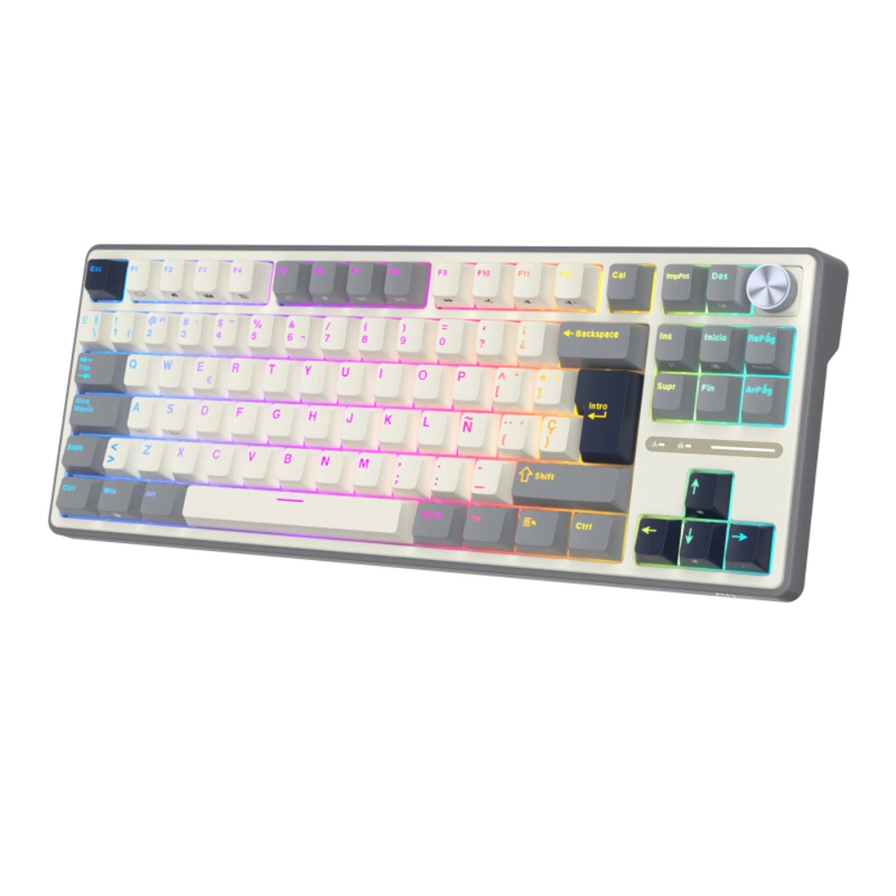 Teclado Mecánico RK Royal Kludge R87Pro Half Grey 80% Español  3