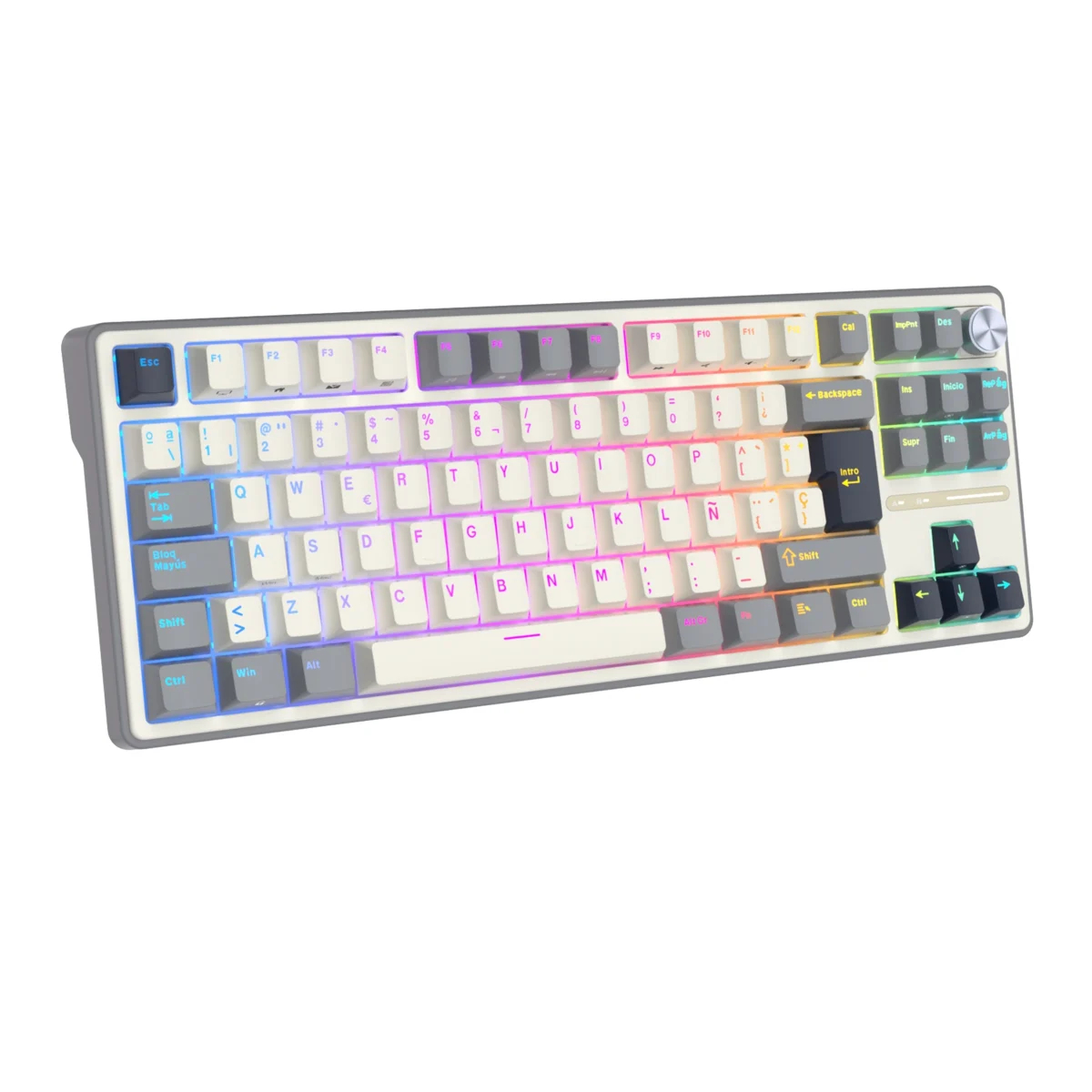 Teclado Mecánico RK Royal Kludge R87Pro Half Grey 80% Español  4