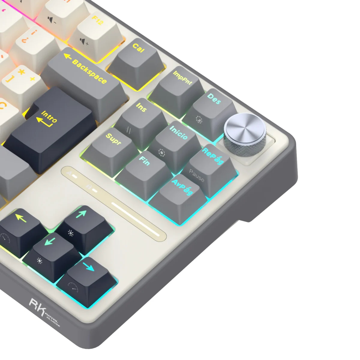 Teclado Mecánico RK Royal Kludge R87Pro Half Grey 80% Español  5