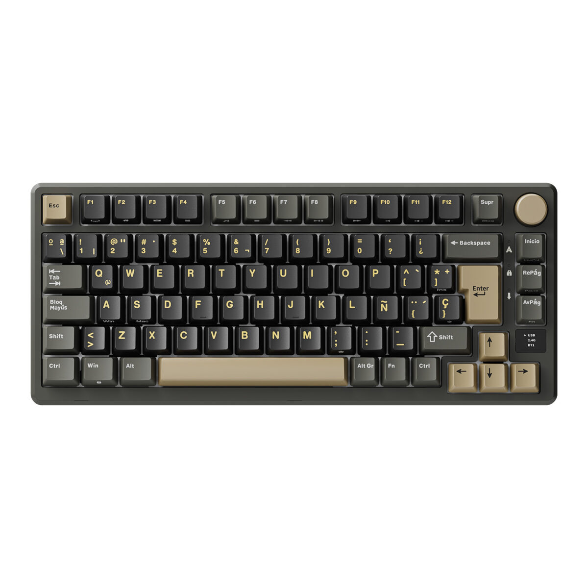 Teclado Mecánico Inalámbrico RK M75 Phantom 75% Español - SW Silver  1