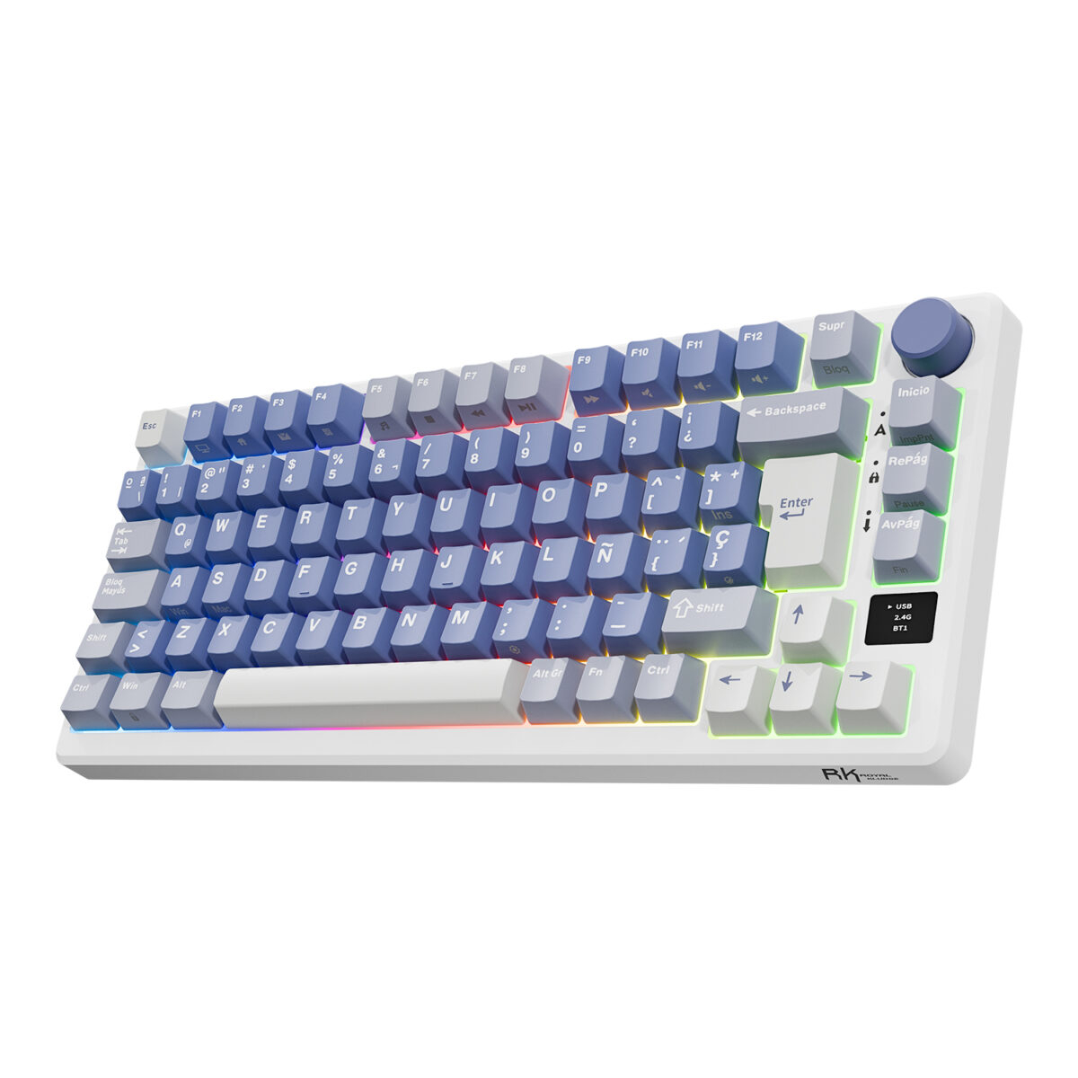 Teclado Mecánico Inalámbrico RK M75 Ocean Blue 75% Español - SW Brown  2