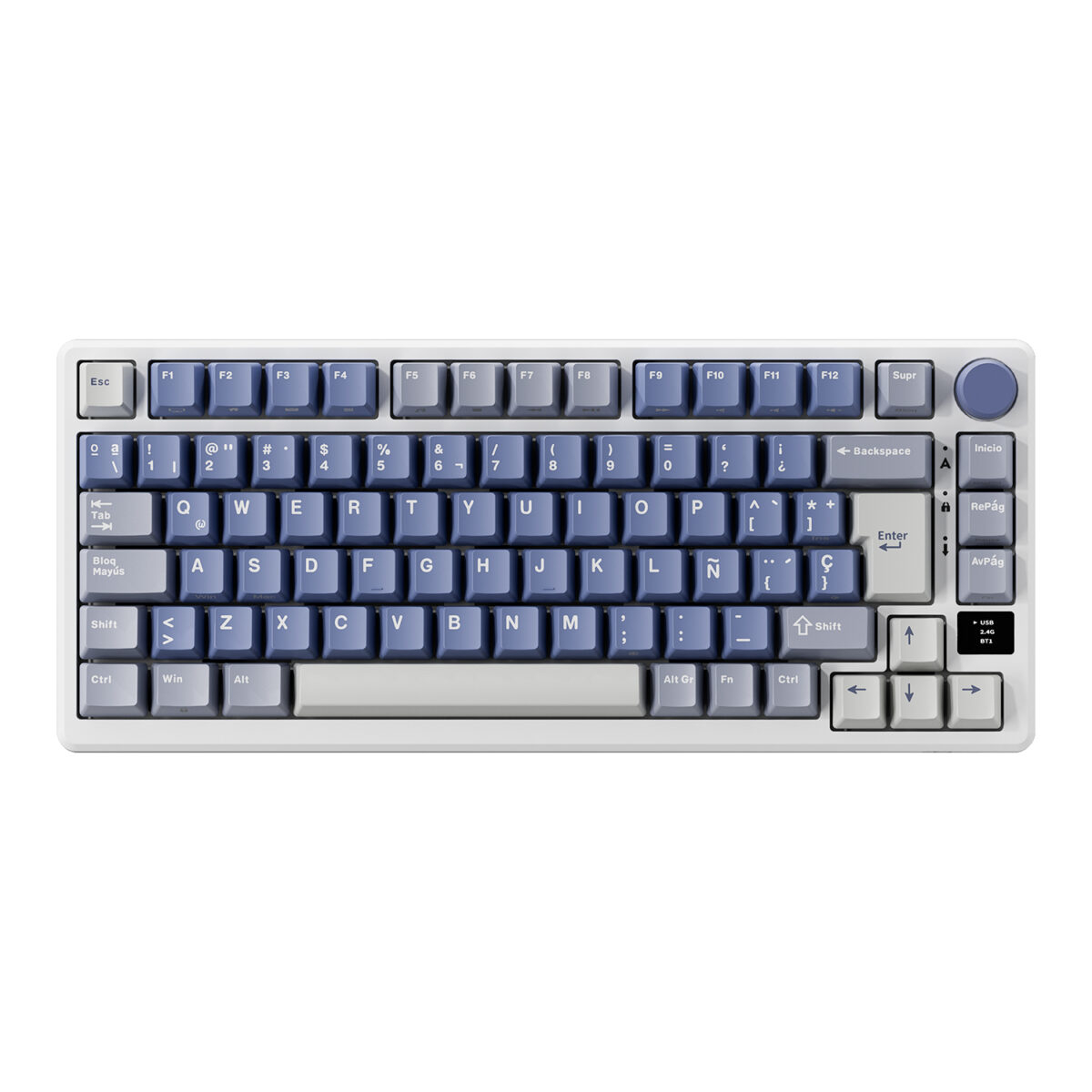 Teclado Mecánico Inalámbrico RK M75 Ocean Blue 75% Español - SW Brown  1