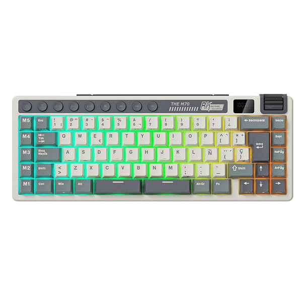 Teclado Gamer Royal Kludge RK-M70 Cyan Purple - SW Cream 1
