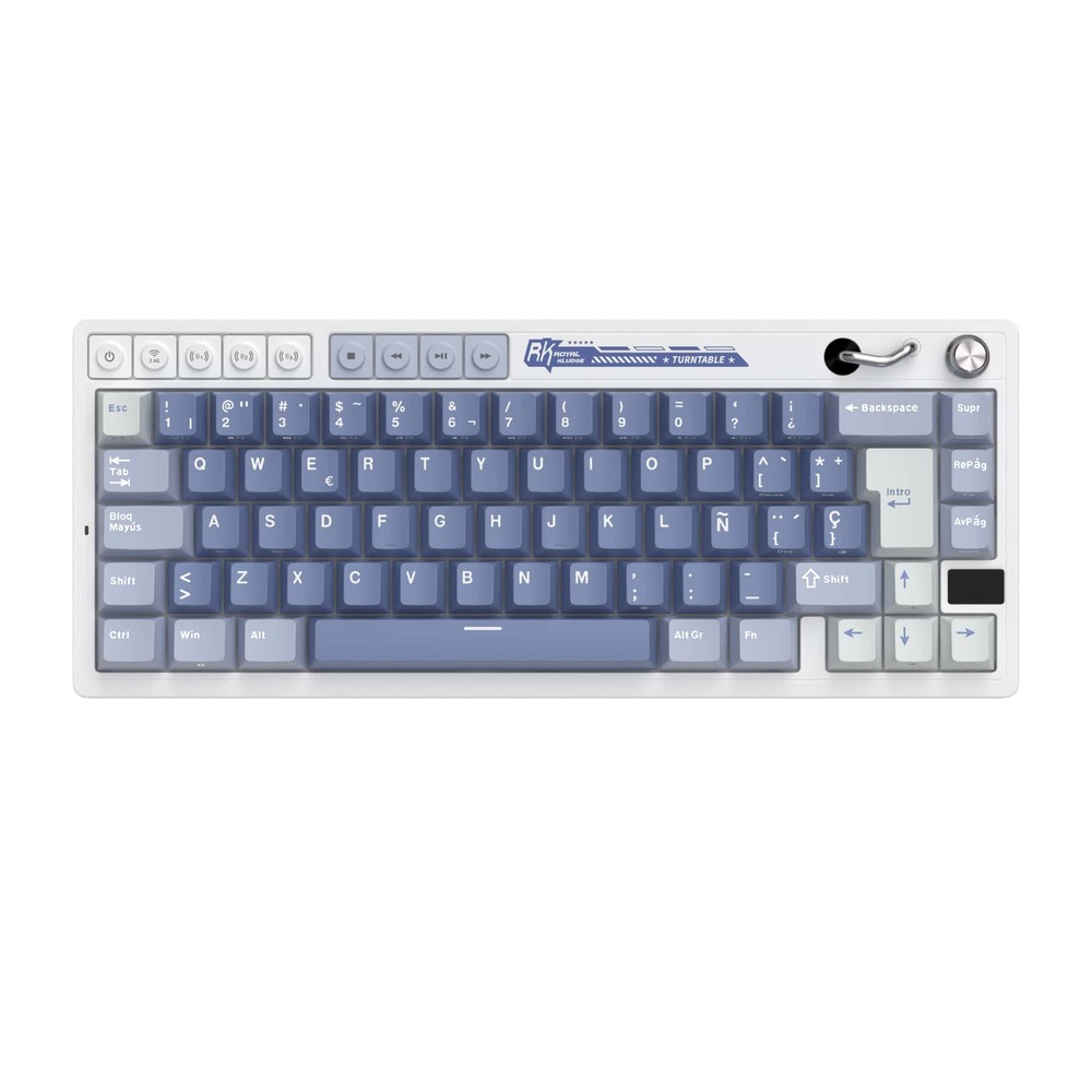 Teclado Mecánico Inalámbrico RK Royal Kludge M65 Ocean Blue 65% Español  sw beige 1