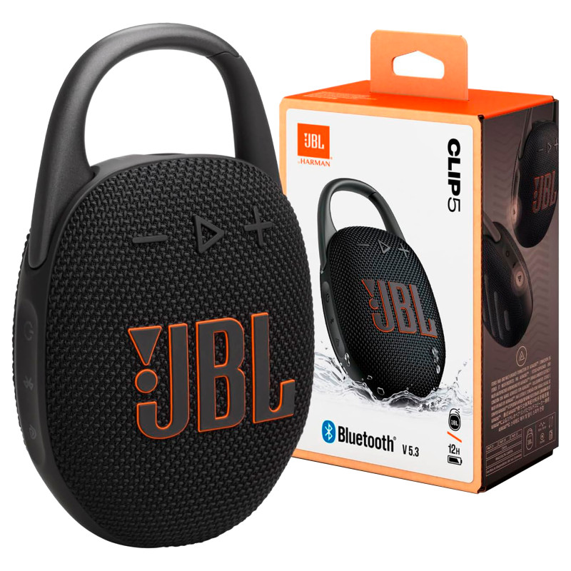 Parlante JBL Clip 5 – Inalámbrico Bluetooth, Color Negro 1