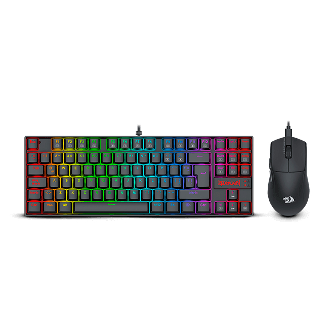 KIT GAMER TECLADO Y MOUSE REDRAGON S145 – KUMARA K552 RGB Y KING M724 ULTRA LIGERO 1