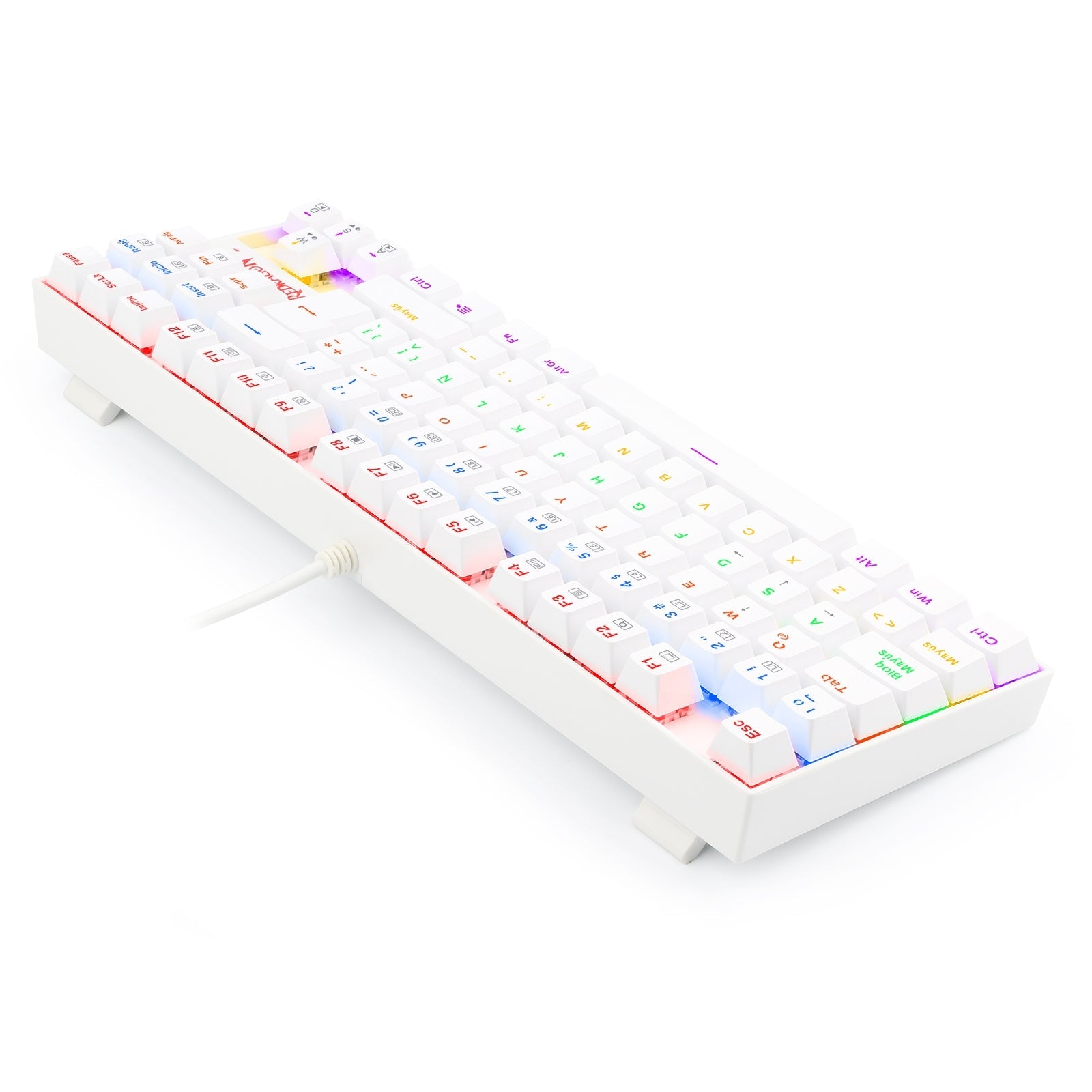 Teclado Gamer KUMARA 2 K552R-SP Rainbow Switch Red - Blanco 4