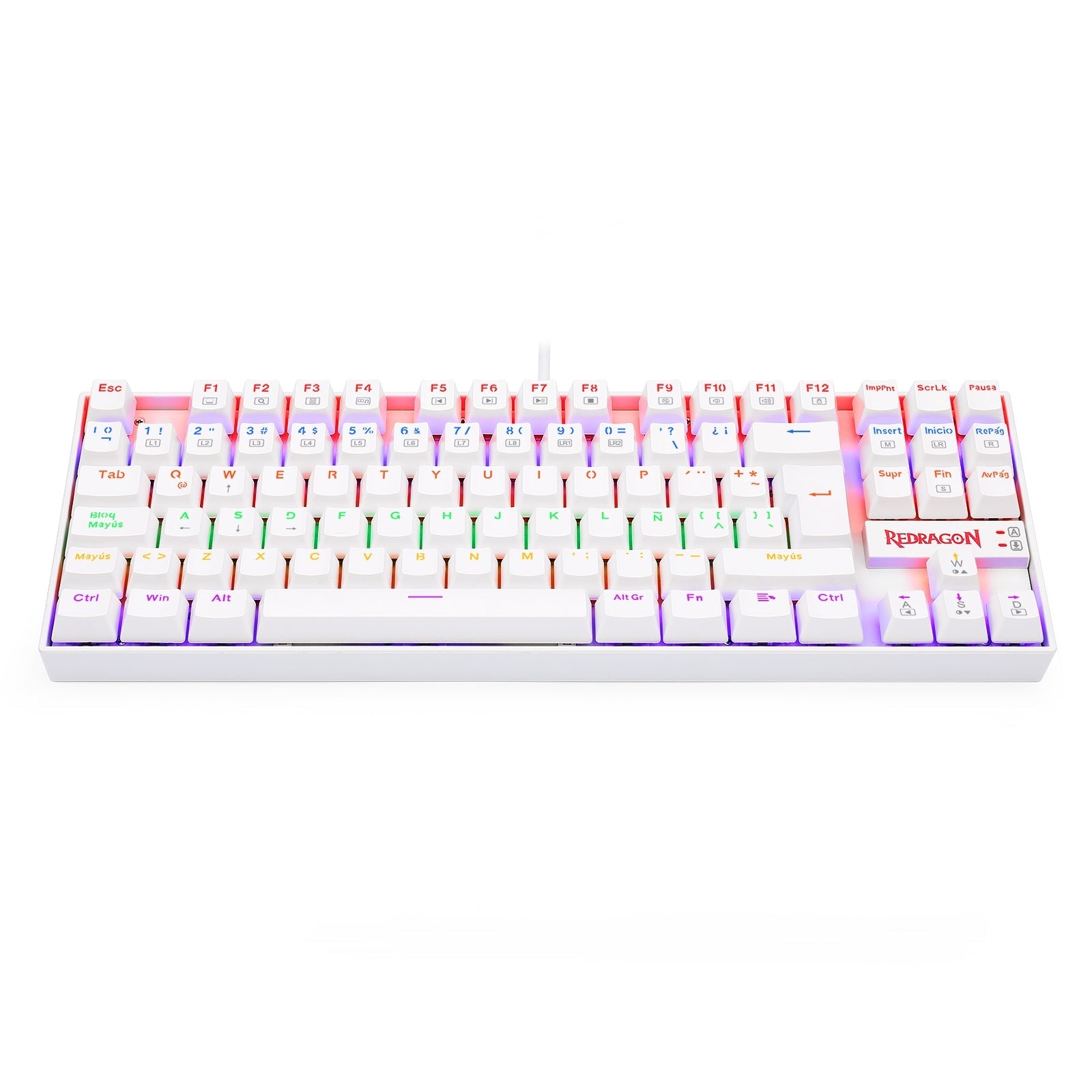 Teclado Gamer KUMARA 2 K552R-SP Rainbow Switch Red - Blanco 6