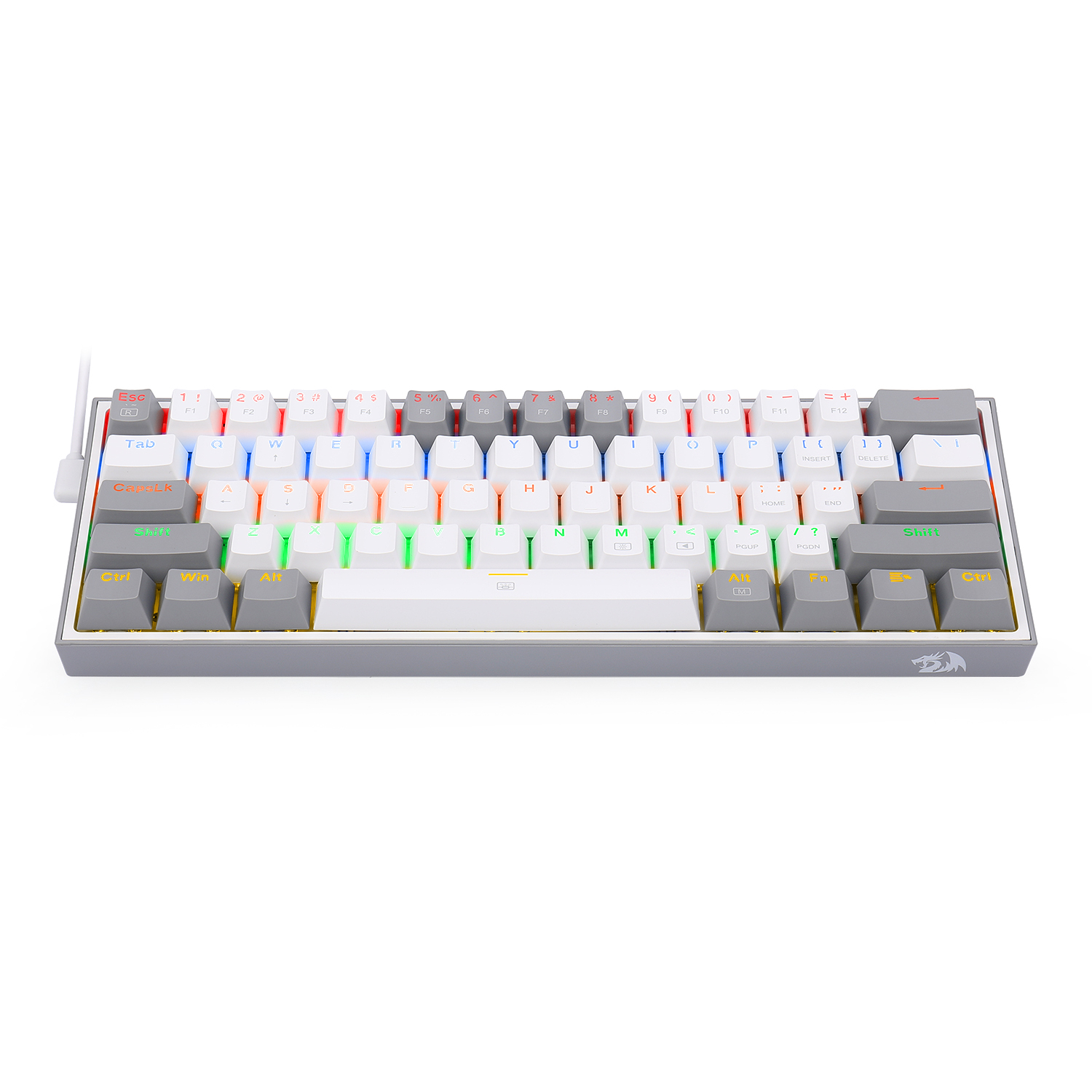 Teclado Gamer Fizz RGB K617-RGB White/Grey 3