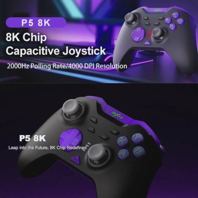 Joystick Inalambrico PXN P5 8K para PC, Switch, Negro 4