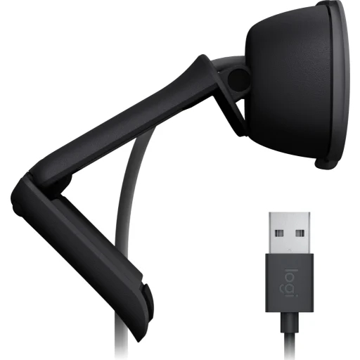 Cámara Web Logitech Brio 100, FHD1080p c/Mic Tapa Privacidad Color Graphite 4