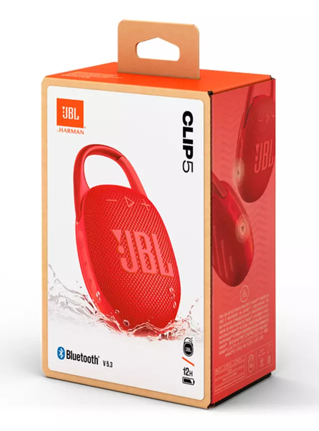 Parlante JBL Clip 5 – Inalámbrico Bluetooth, Color Rojo 5