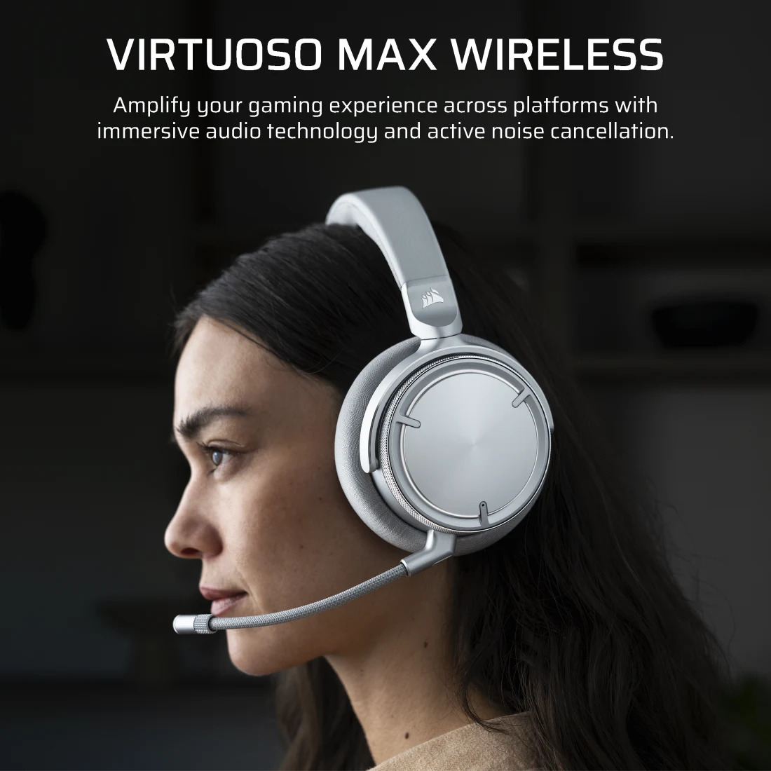 Auriculares para juegos VIRTUOSO MAX WIRELESS, Plata 3