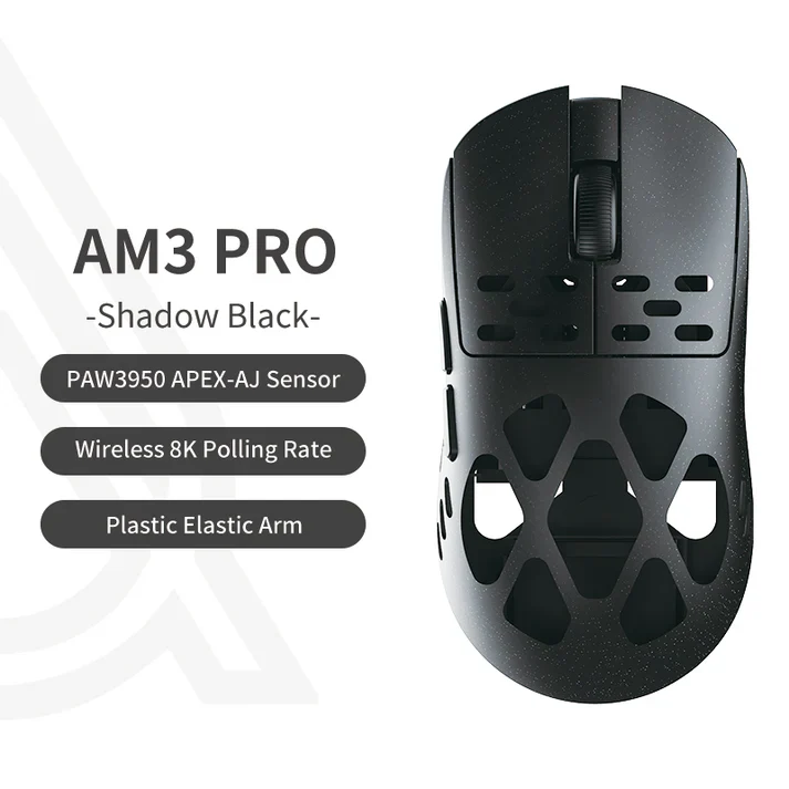 Mouse Gamer Ajazz am3 pro series negro Full Magnesium Trimode 3