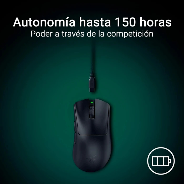 Mouse Razer DeathAdder V4 Pro con 45000DPI de sensibilidad y 6 botones programables - Negro 5