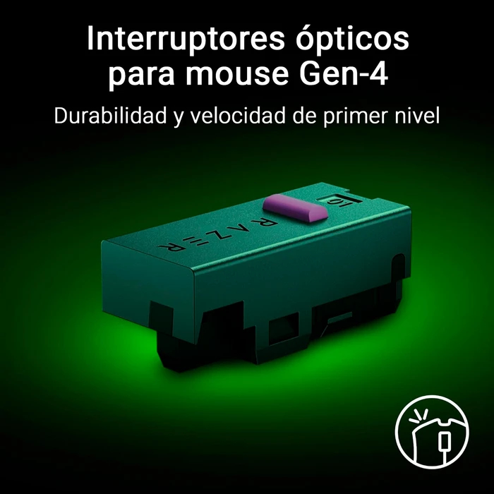 Mouse Razer DeathAdder V4 Pro con 45000DPI de sensibilidad y 6 botones programables - Negro 7