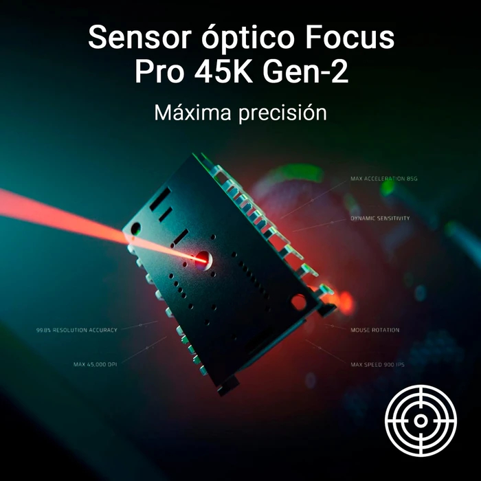 Mouse Razer DeathAdder V4 Pro con 45000DPI de sensibilidad y 6 botones programables - Blanco 7