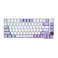 Teclado gamer Ajazz AK820 Pro Purple/white 75% sw flying fish  - Miniatura 1