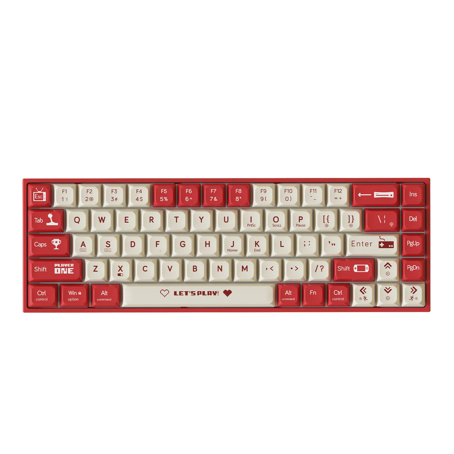 Teclado mecánico ajazz ak680 Rojo/blanco Sw Red 1