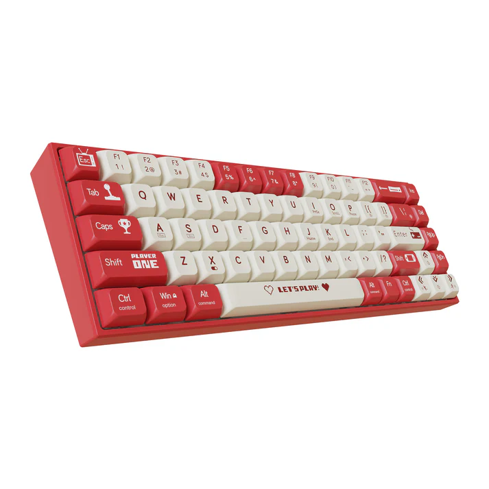 Teclado mecánico ajazz ak680 Rojo/blanco Sw Red 2